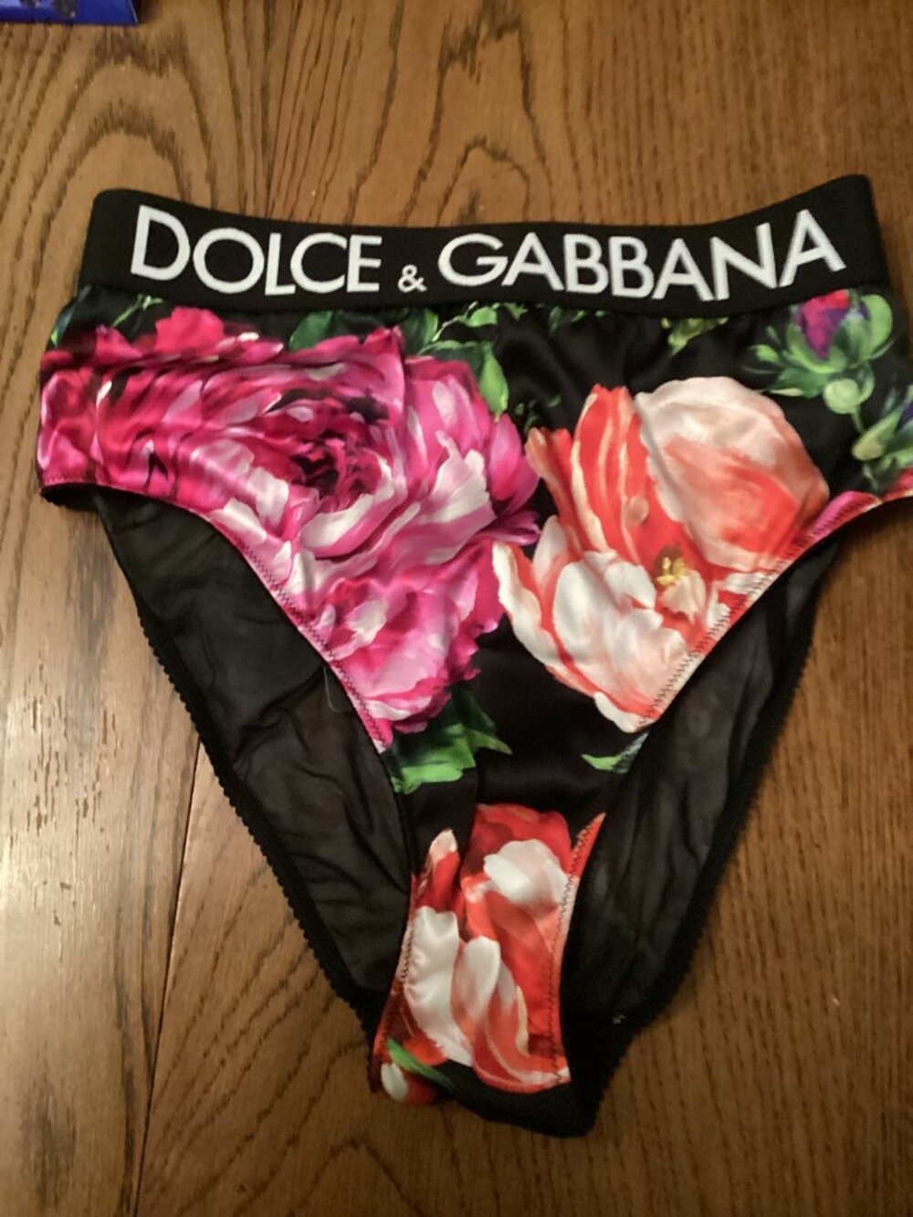 Dolce & Gabbana Floral High-Waist Satin Panties Size 5